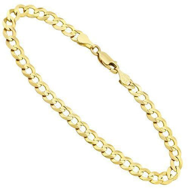 14K Yellow Gold Curb Bracelet 1 mm